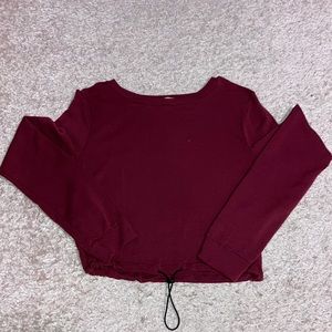 Burgundy Crop Top